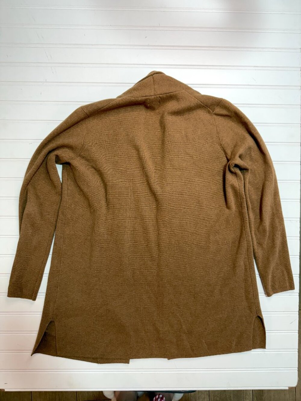 J.Crew Factory Heather Camel Chelsea Sweater Blazer Cardigan Petite Small 100% C - Picture 6 of 7